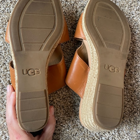 UGG camel wedge sandals size 7 - Picture 6 of 6